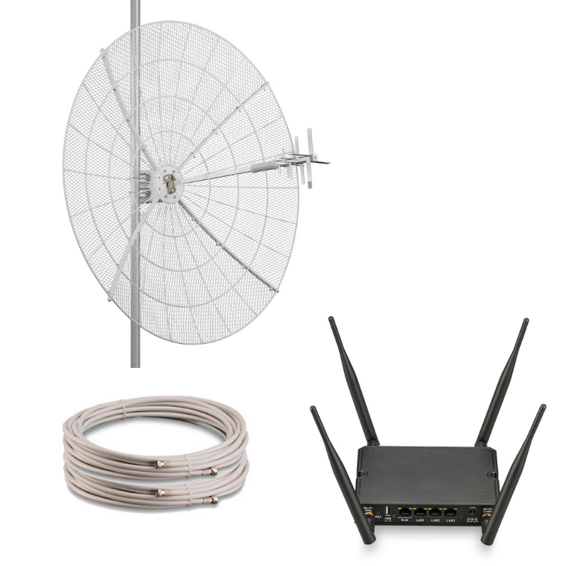 фото Комплект интернета kroks 3g\lte c wi-fi для дома с антенной