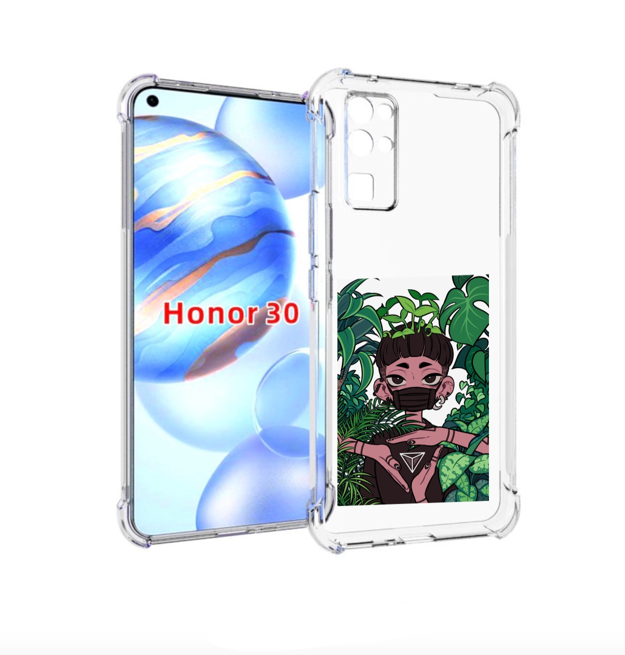 

Чехол бампер MyPads девушка в природе женский для Honor 30 (BMH-, Прозрачный, Tocco