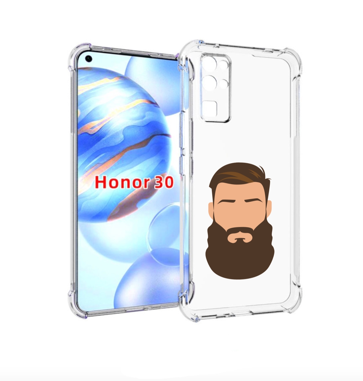 

Чехол бампер MyPads густая-борода для Honor 30 (BMH-AN10) против, Прозрачный, Tocco