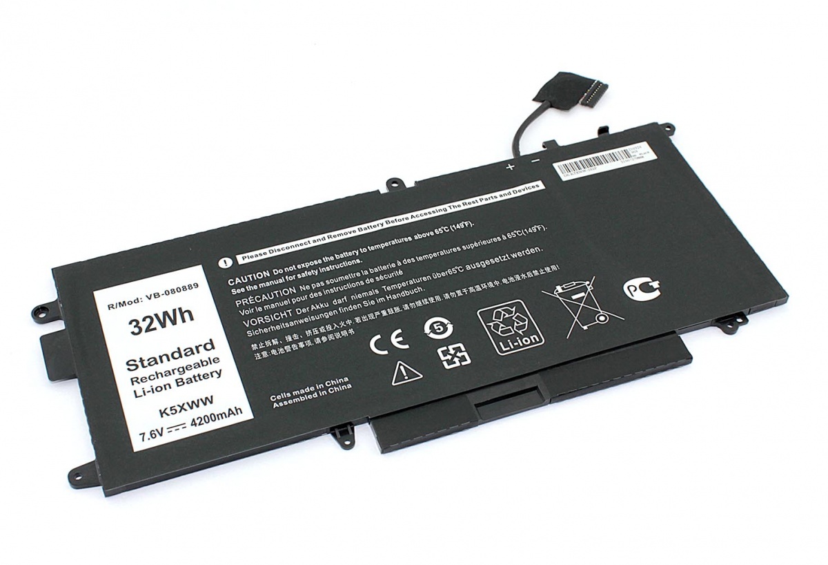 

Аккумуляторная батарея K5XWW для ноутбука Dell Latitude 12 5289 Series, p/n: 6CYH6, 725KY,