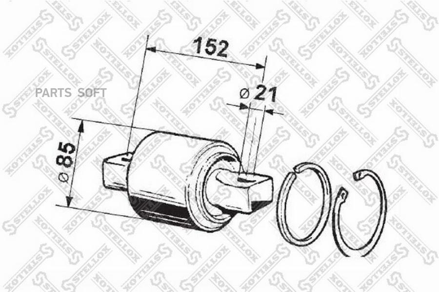 

STELLOX 8412010SX 84-12010-SX_р/к реакт.тяги !(мпр)D85x152xd21 концы \MB,Volvo,DAF,Iveco