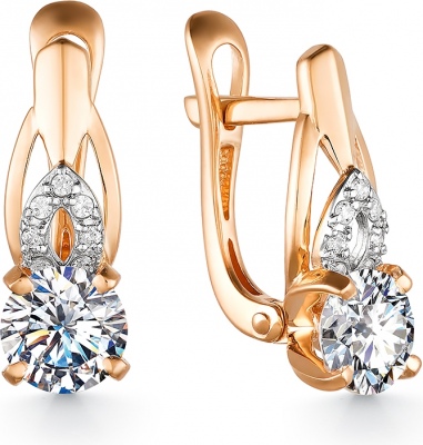 

Серьги из красного золота с фианитом/Swarovski Гранат 1.20.11.0825.00-2834, 1.20.11.0825.00-2834