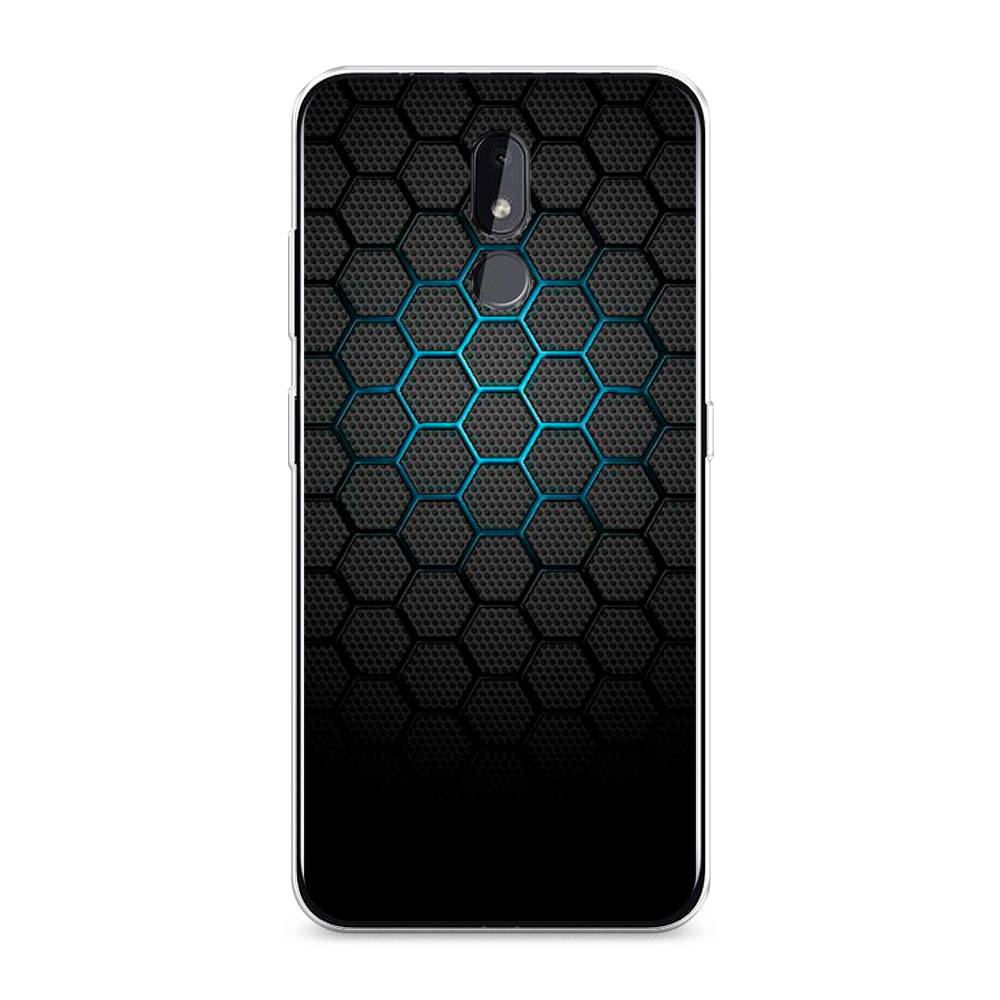 фото Чехол awog "бирюзовые соты" для nokia 3.2
