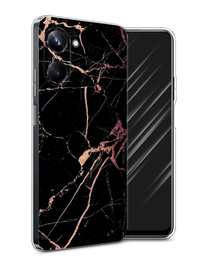 

Чехол Awog на Realme 10 Pro "Мрамор розовое золото", Черный;розовый, 2512550-3