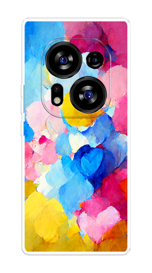 

Чехол на Tecno Phantom X2/X2 Pro "Яркие пятна", Синий;голубой;желтый;розовый, 303350-1