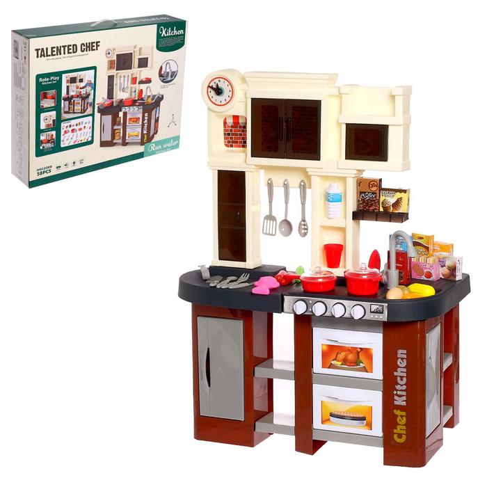 

Игровой набор «Маленький повар» с аксессуарами, свет, звук, бежит вода из крана, Разноцветный