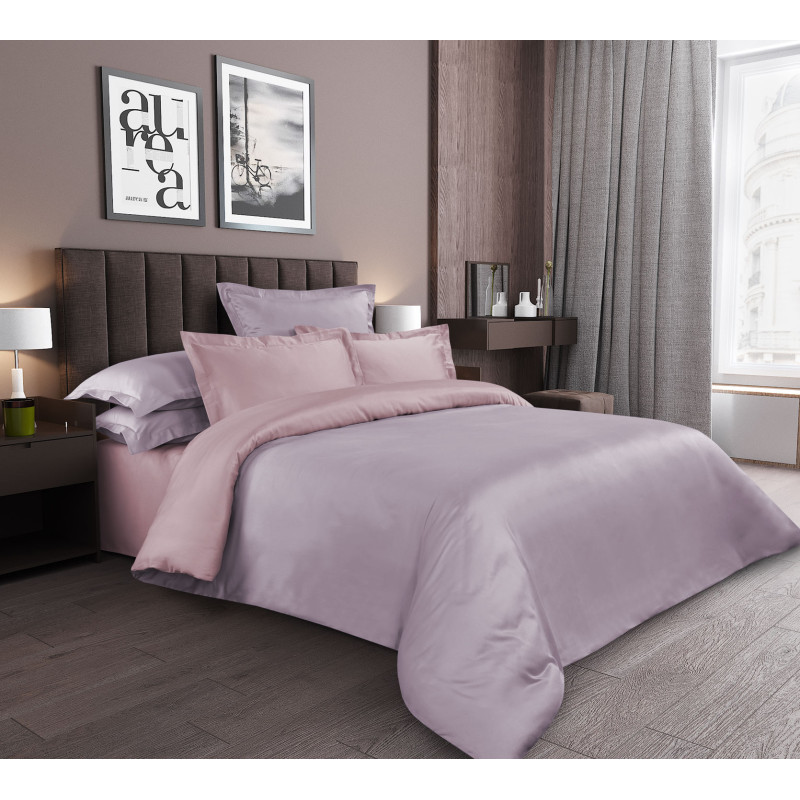 фото Комплект постельного белья из сатина двуспальный текс-дизайн розовый жемчуг
