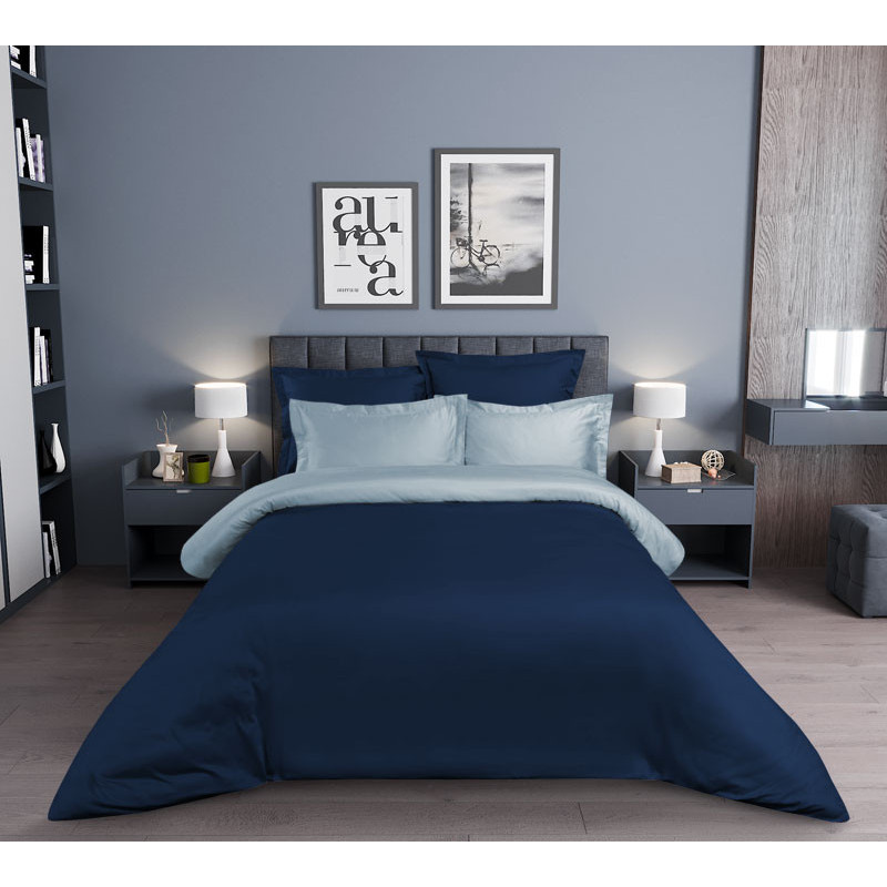 фото Комплект постельного белья из сатина двуспальный текс-дизайн азурит
