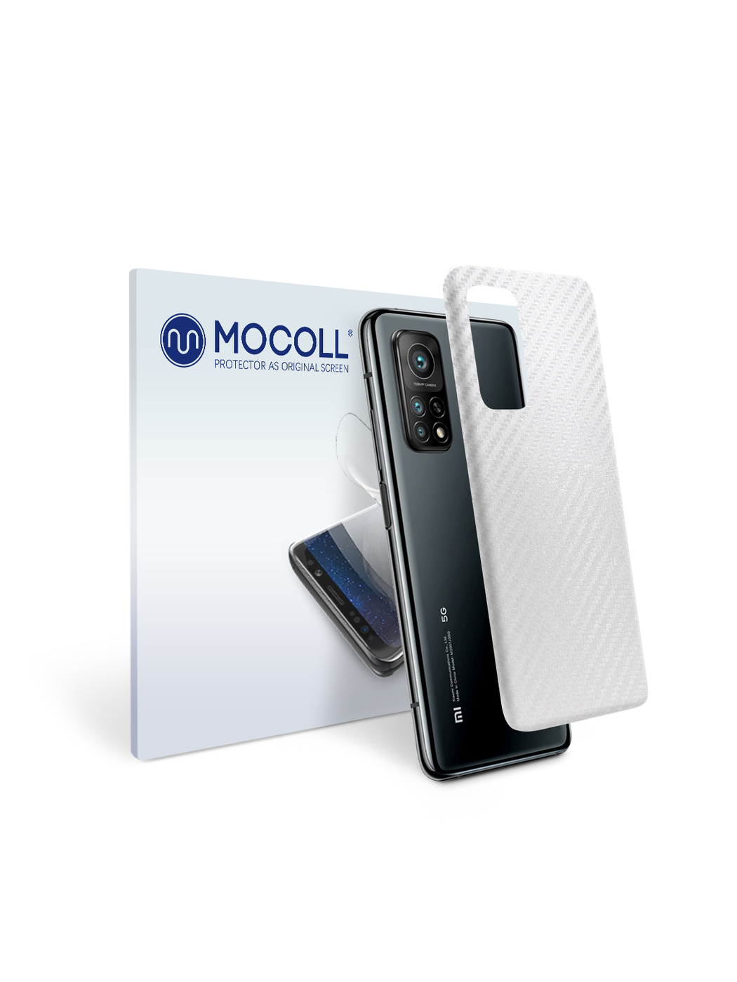 

Пленка защитная MOCOLL для задней панели Vivo iQOO 5 Pro Карбон прозрачный