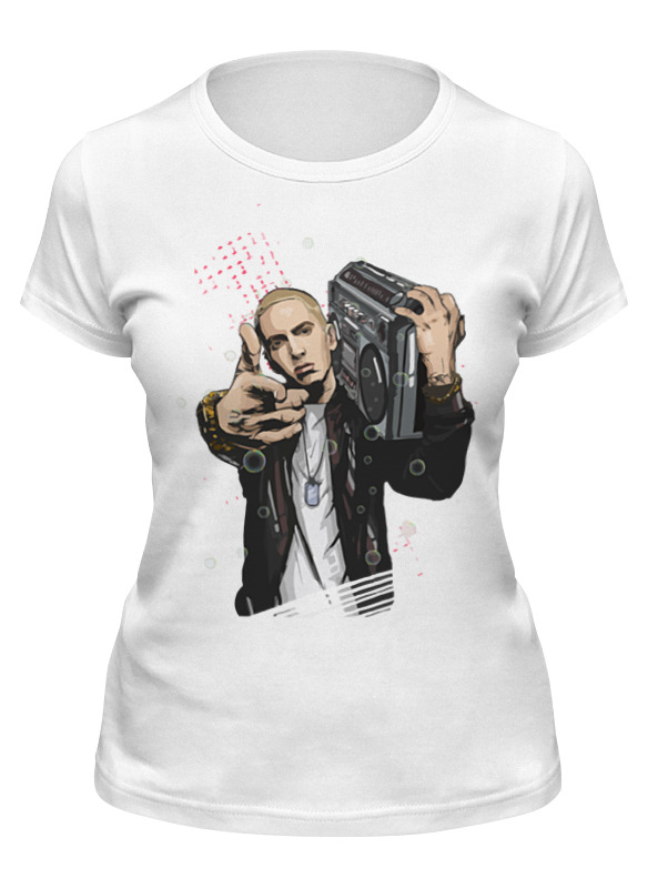 

Футболка женская Printio Эминем (eminem) белая L, Белый, Эминем (eminem)
