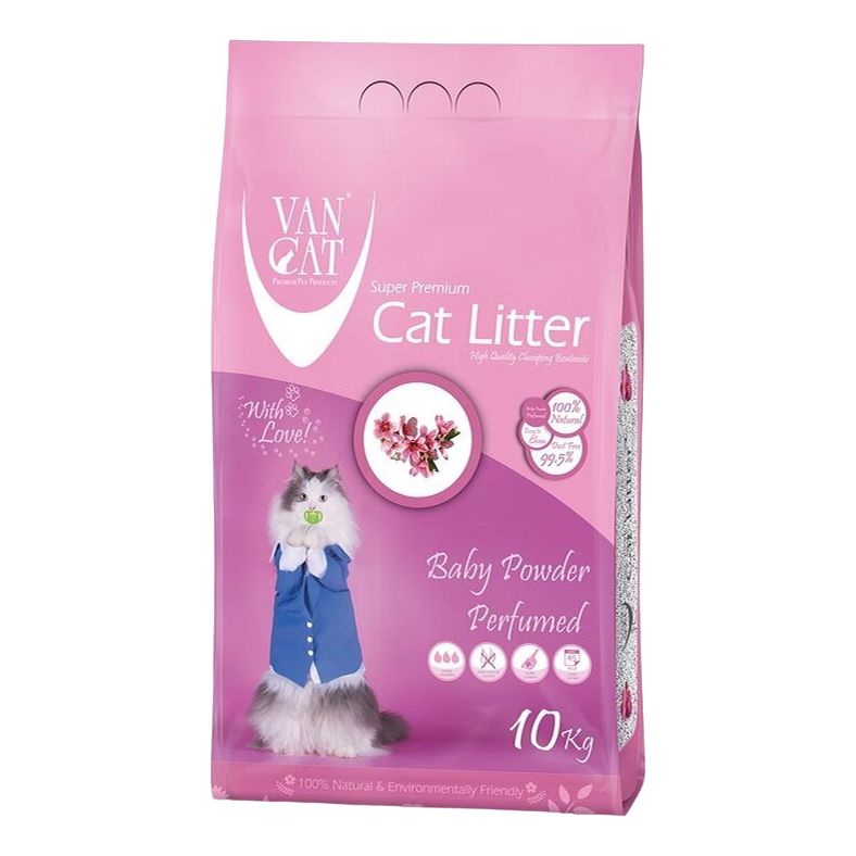 

Комкующийся наполнитель Van Cat бентонитовый, детская присыпка, 5 кг