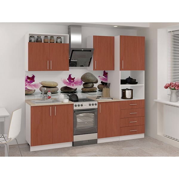 

Гарнитур кухонный Баронс Лира-1.1, древесина красная/нейтральная яблоня, Лира-1.1