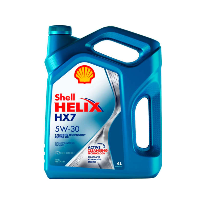 фото Моторное масло shell helix hx7 5w-30 полусинтетическое 4 л