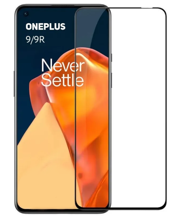 

Защитное стекло на OnePlus 9/9R, 9D черный, X-CASE