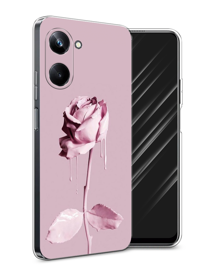 

Чехол Awog на Realme 10 Pro "Роза в краске", Белый;розовый, 2512550-8
