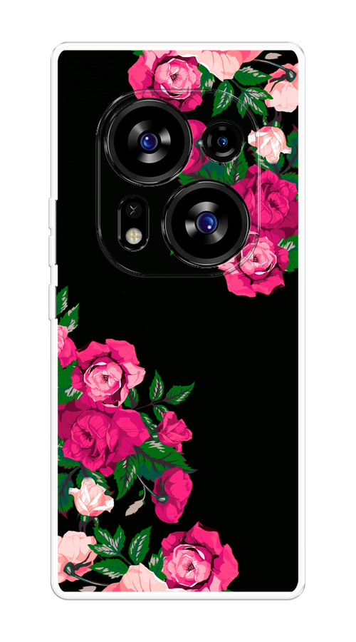 

Чехол на Tecno Phantom X2/X2 Pro "Розы фуксия", Черный;розовый;зеленый, 303350-1