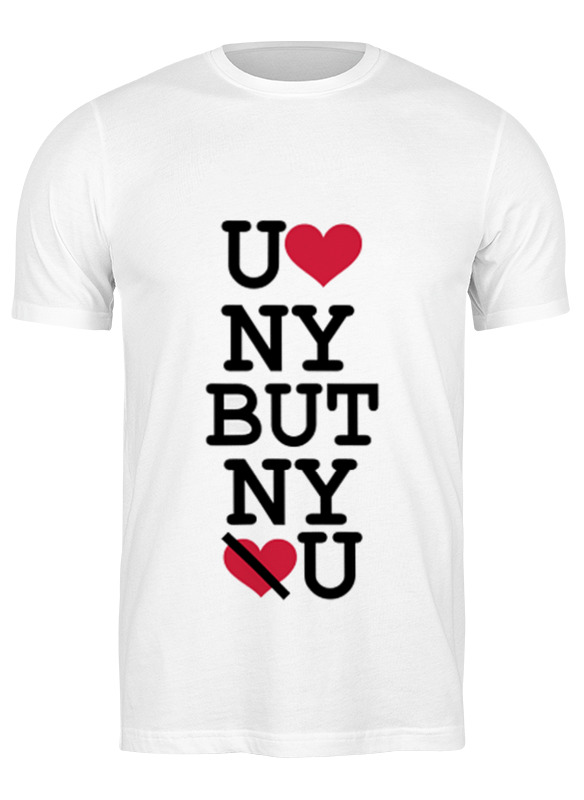 

Футболка мужская Printio U luv ny белая L, Белый, U luv ny