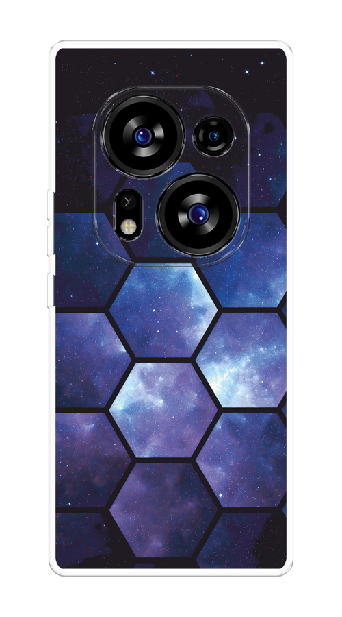

Чехол на Tecno Phantom X2/X2 Pro "Соты космос", Черный;фиолетовый, 303350-1