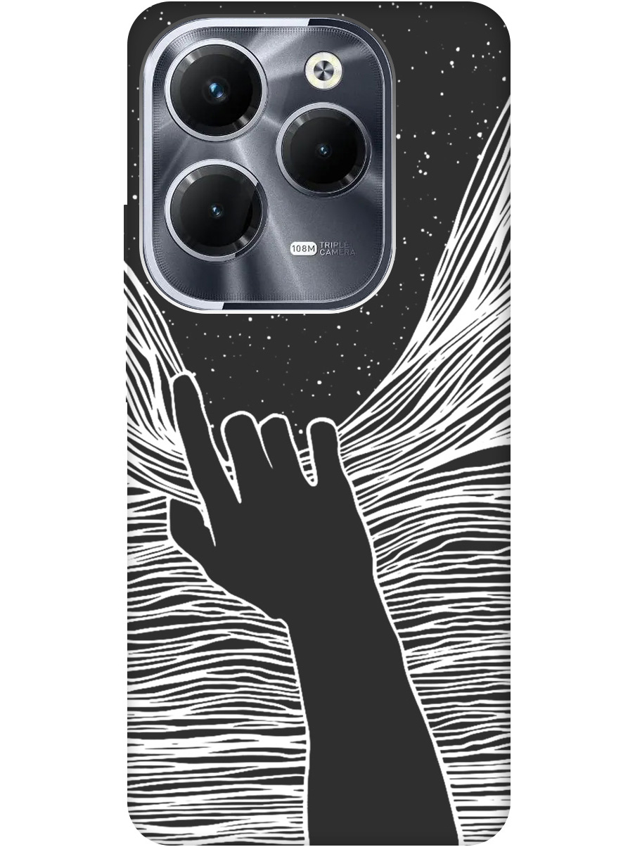 

Чехол на Infinix Hot 40 / Hot 40 Pro "Рука и нити" Soft Touch черный, 20011887