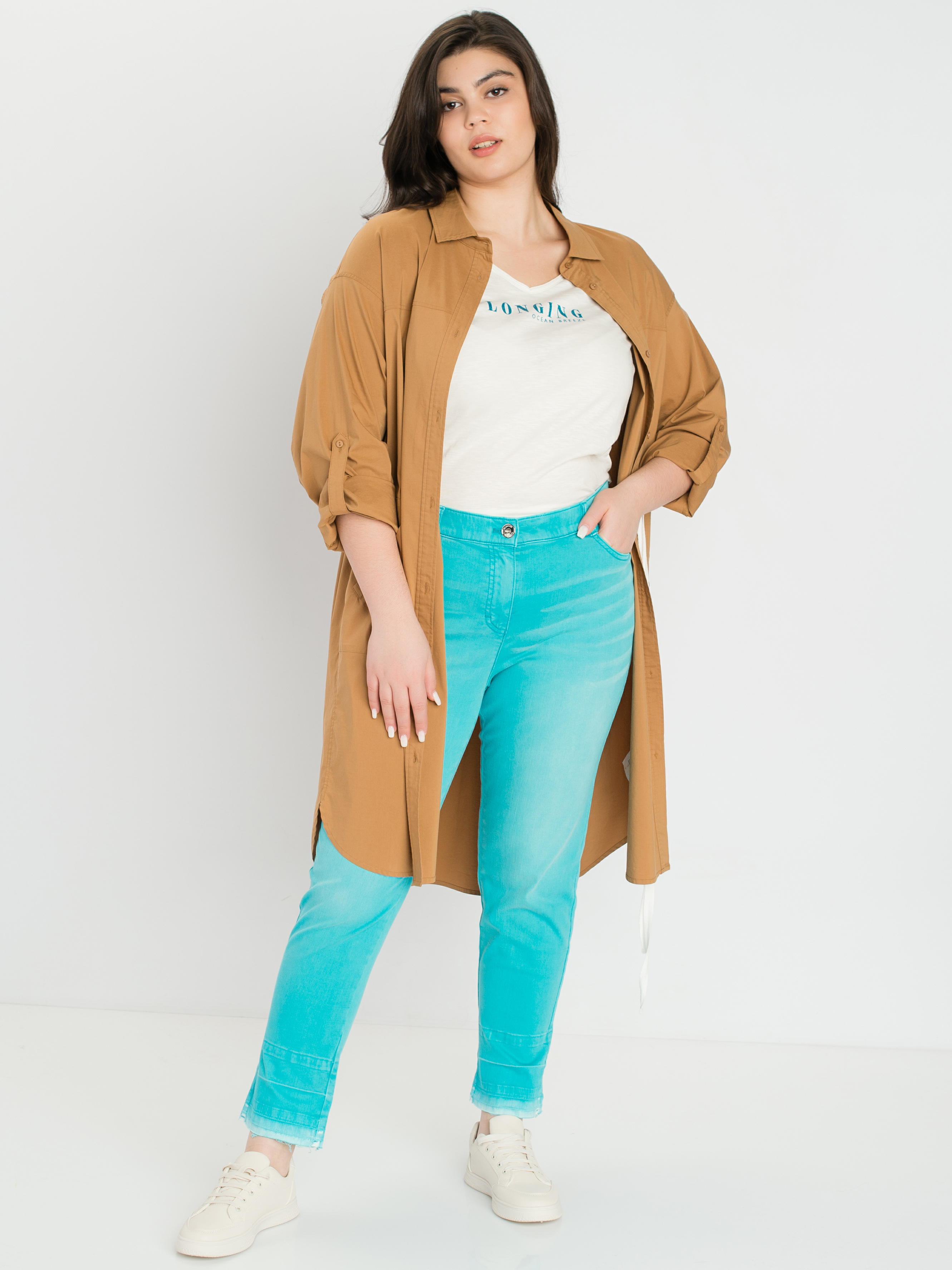

Джинсы женские SAMOON by GERRY WEBER 820040-21457-8560 голубые 46, 820040-21457-8560