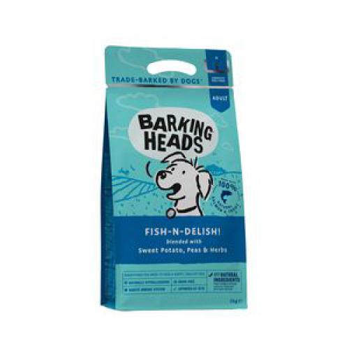 фото Сухой корм для собак barking heads adult fish-n-delish, лосось, форель и батат, 2кг