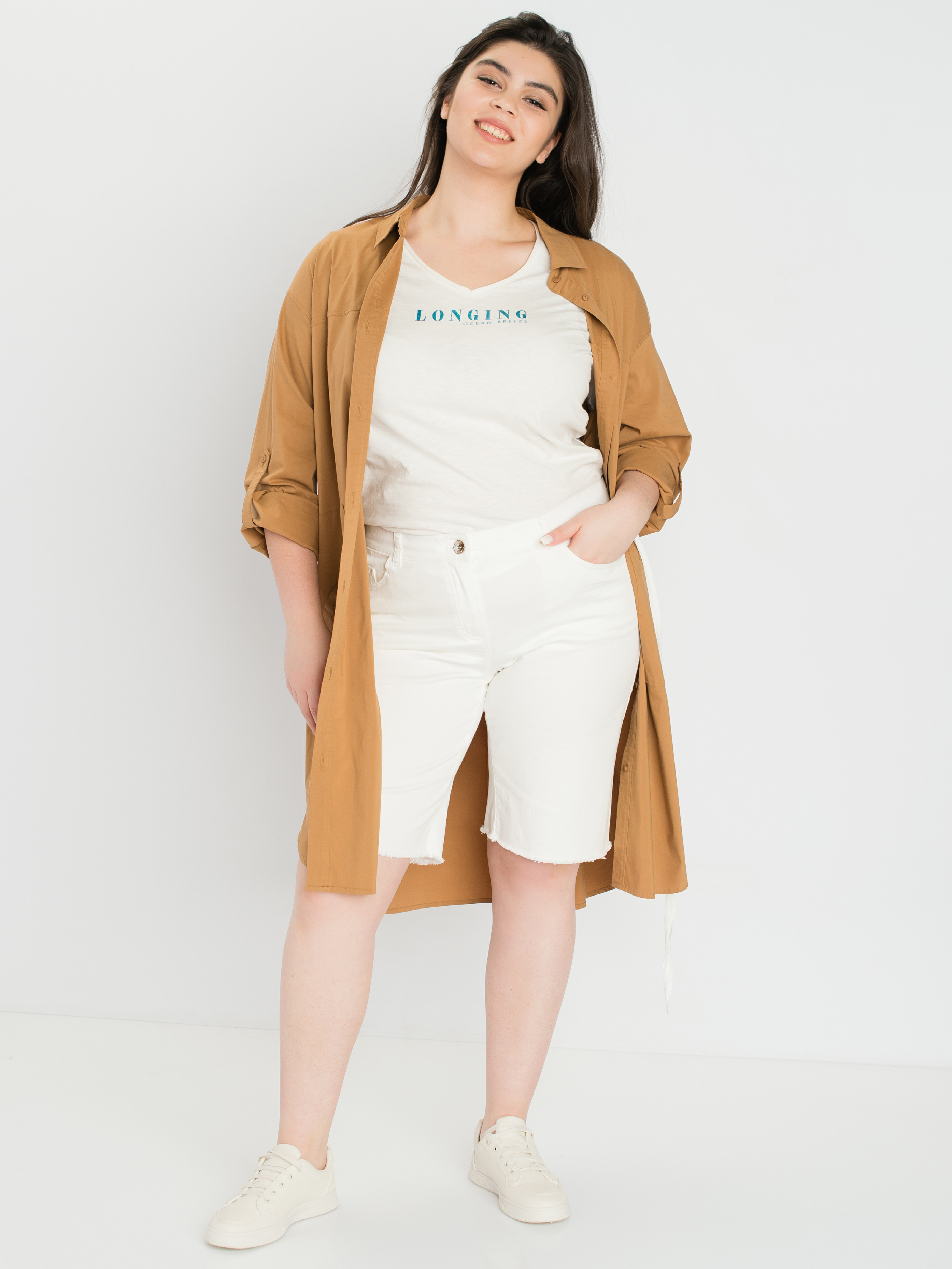

Шорты женские SAMOON by GERRY WEBER 820039-21457-9700 белые 44 EU, 820039-21457-9700