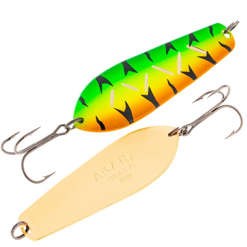 

Блесна колебалка Akara Action Series Trout ATT-85-AB24, Оранжевый;зеленый;золотистый, Action Series Trout