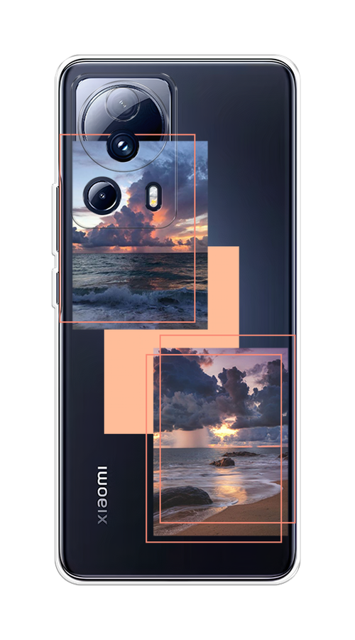 

Чехол на Xiaomi 13 Lite "Sky collage", Розовый;прозрачный;синий, 318150-1