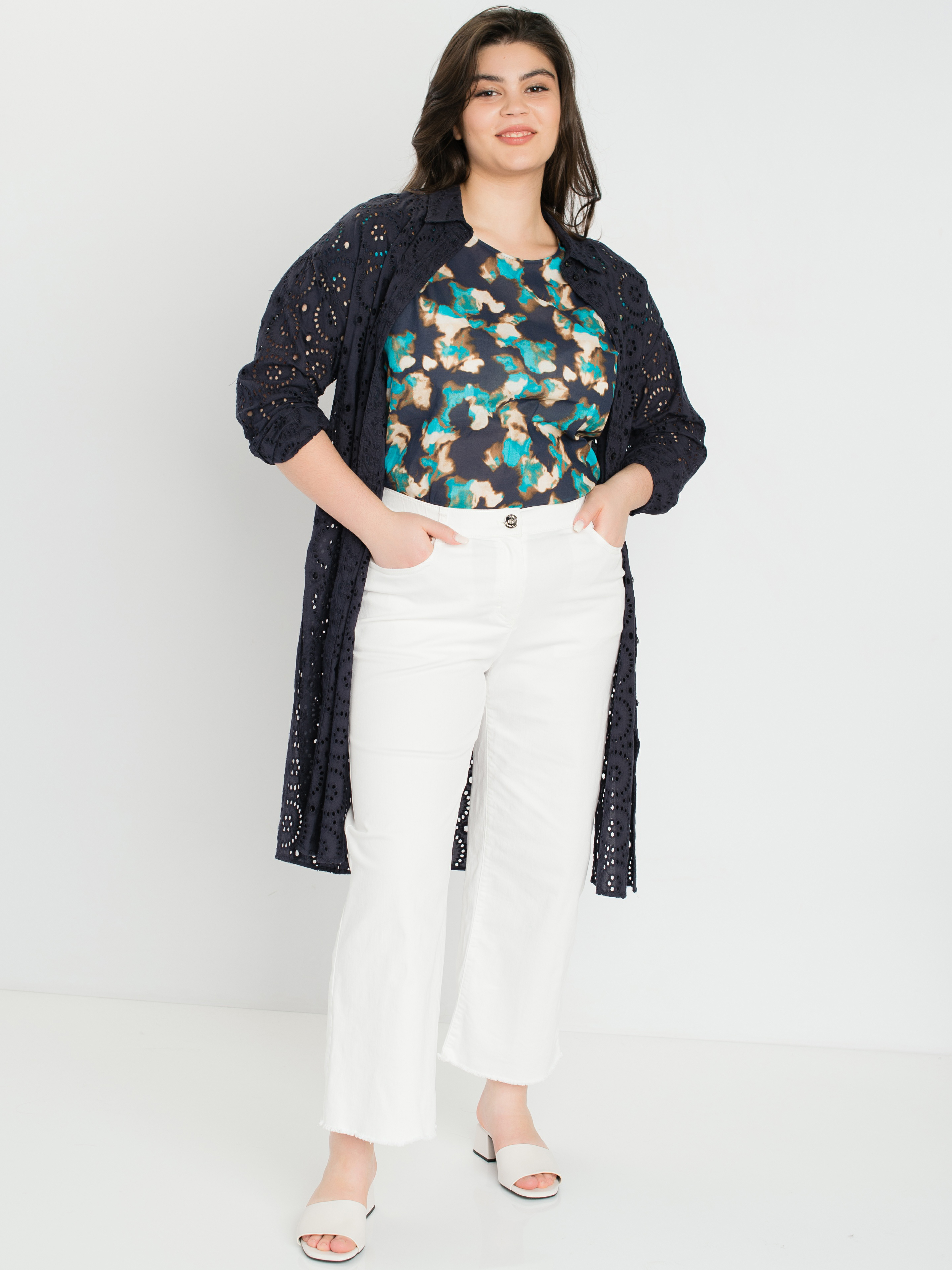 

Джинсы женские SAMOON by GERRY WEBER 820038-21457-9700 белые 46, 820038-21457-9700