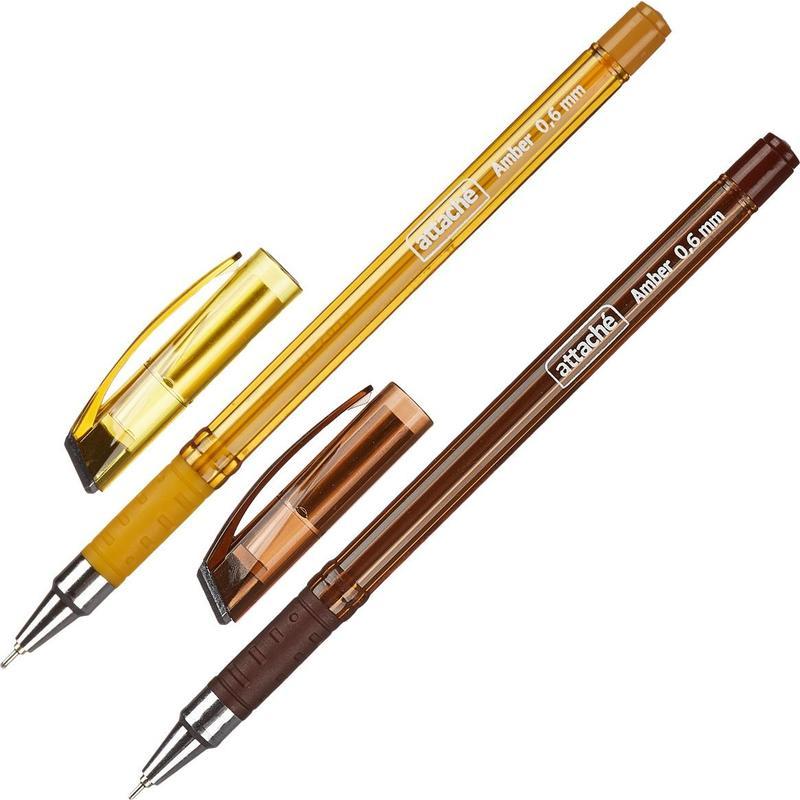

Ручка шариковая Attache Amber 0.6мм, синий цвет чернил 12шт.