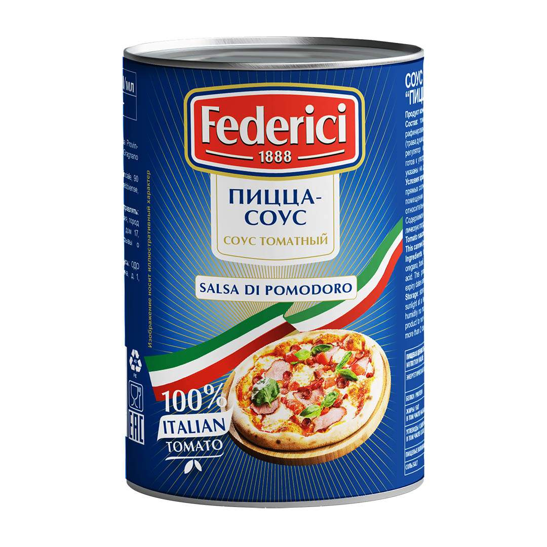 Соус Federici томатный Pizza-sauce 4250 мл 2010₽