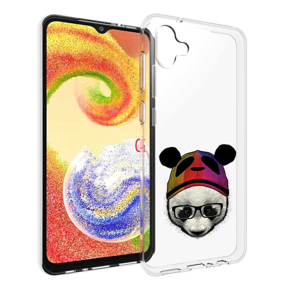 Чехол MyPads Панда в шапке для Samsung Galaxy A04
