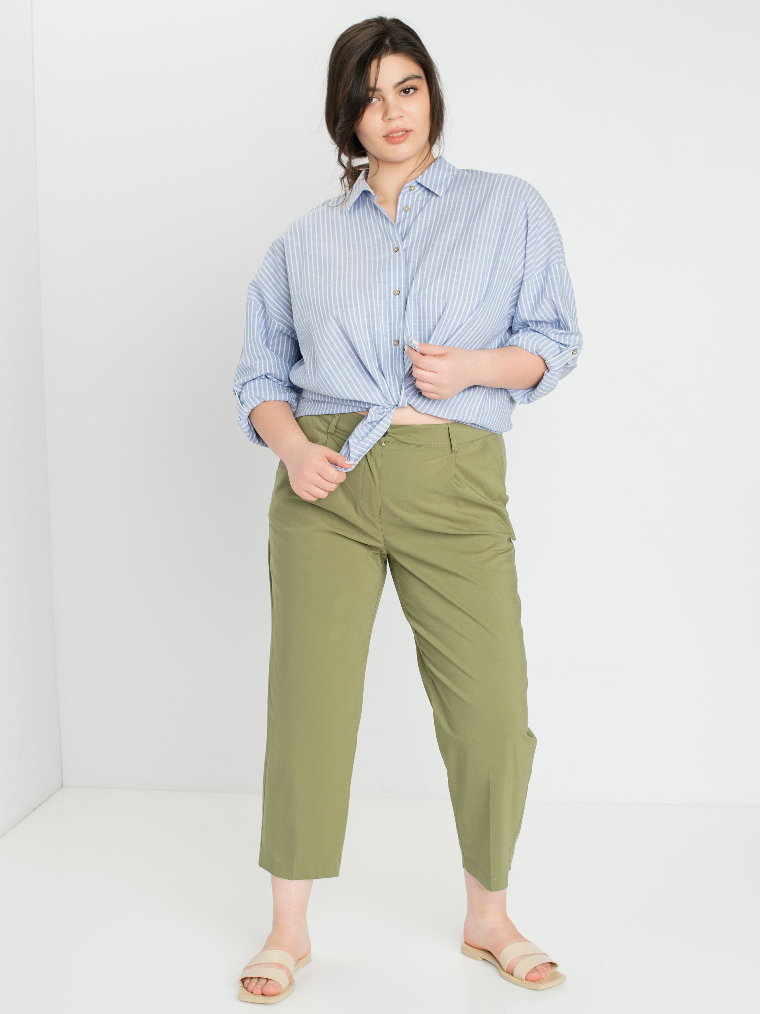 

Брюки женские SAMOON by GERRY WEBER 820035-21200-5420 зеленые 48, 820035-21200-5420
