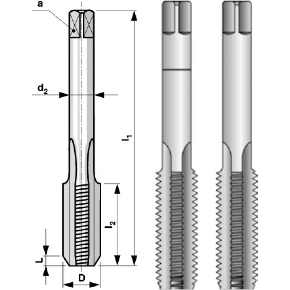 

Метчик, трубная резьба HSS, G1/2 дюйма комплект из 2-х шт Bucovice Tools 142120