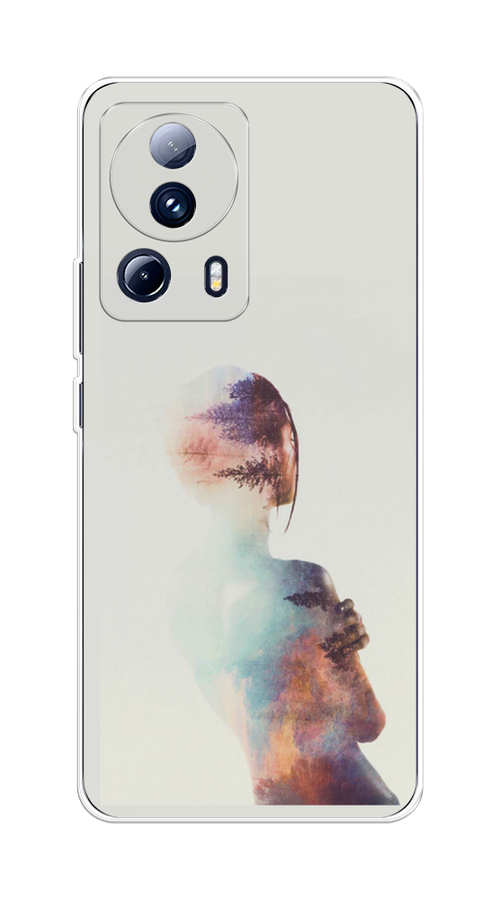 

Чехол на Xiaomi 13 Lite "Девушка-лес", Розовый;голубой;серый, 318150-1