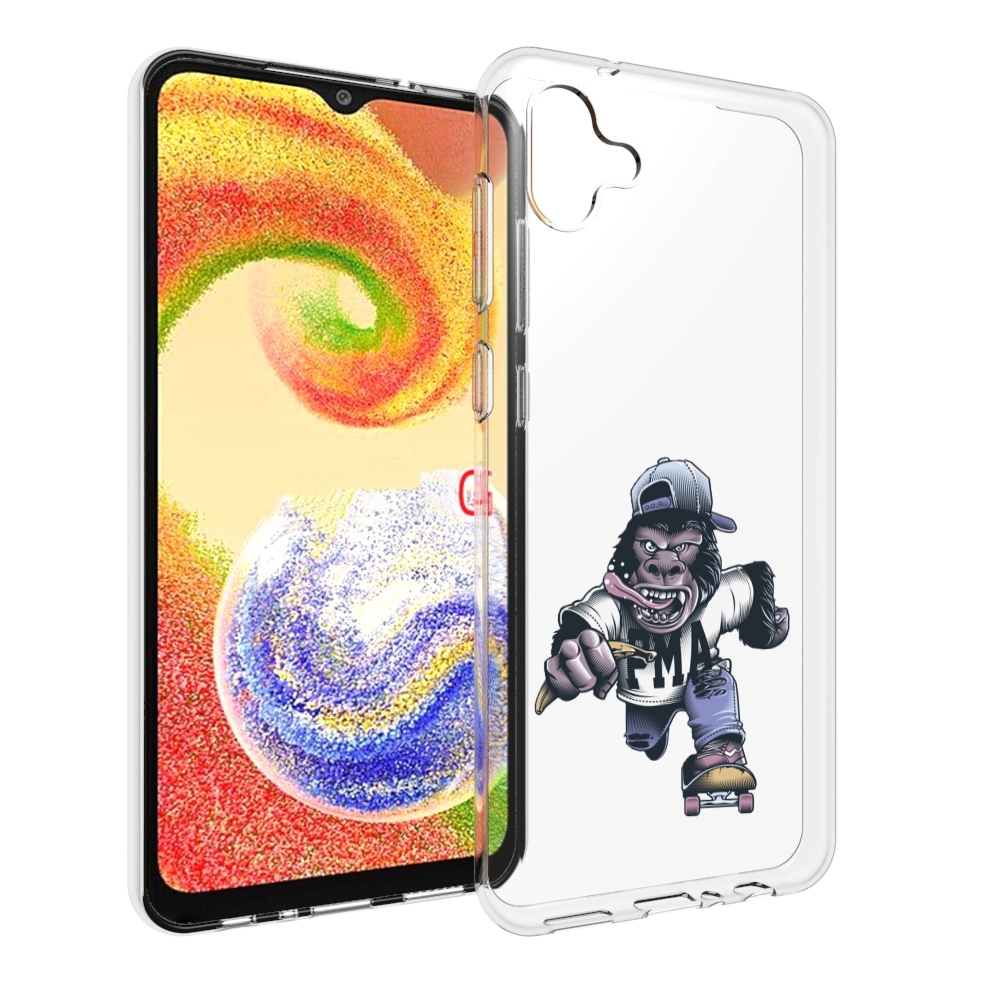 

Чехол MyPads Обезьяна на скейте для Samsung Galaxy A04, Прозрачный, Tocco