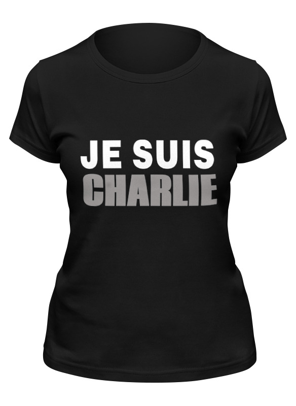 

Футболка женская Printio Je suis charlie черная M, Черный, Je suis charlie