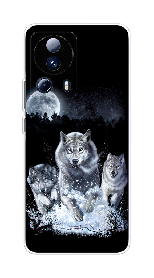 

Чехол на Xiaomi 13 Lite "Стая волков под луной", Черный;белый;серый, 318150-1