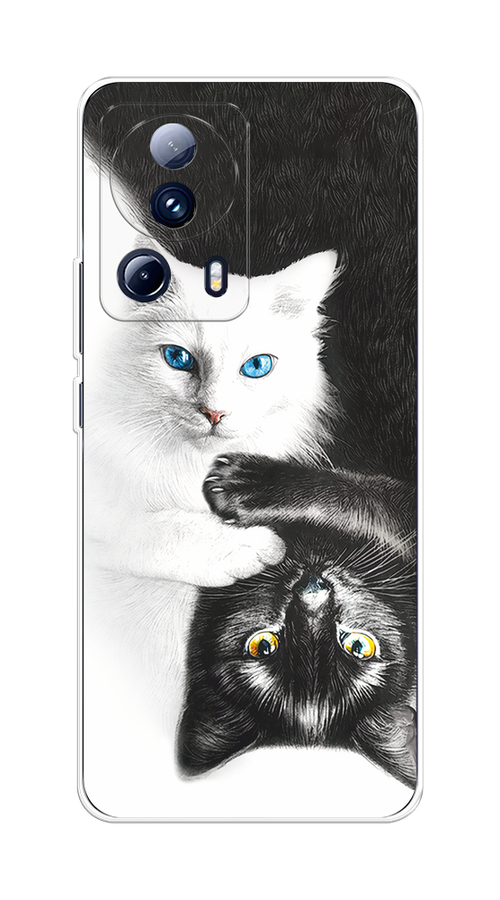 

Чехол на Xiaomi 13 Lite "Коты Инь-Янь", Черный;белый;голубой, 318150-1