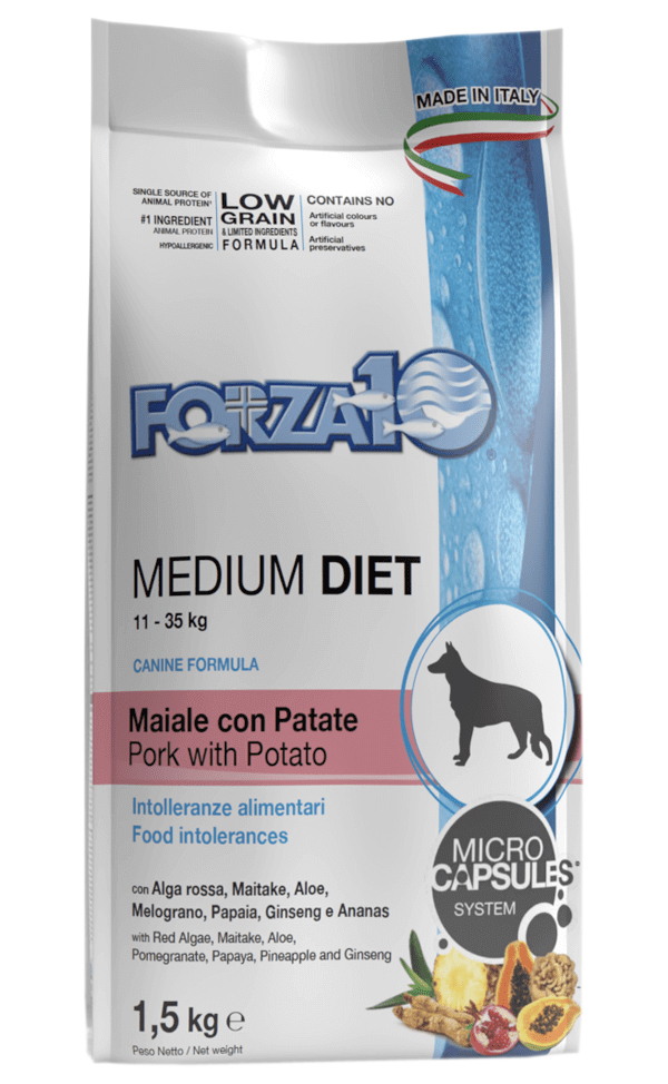 

Сухой корм для собак Forza10 Diet Medium со свининой и картофелем 15 кг