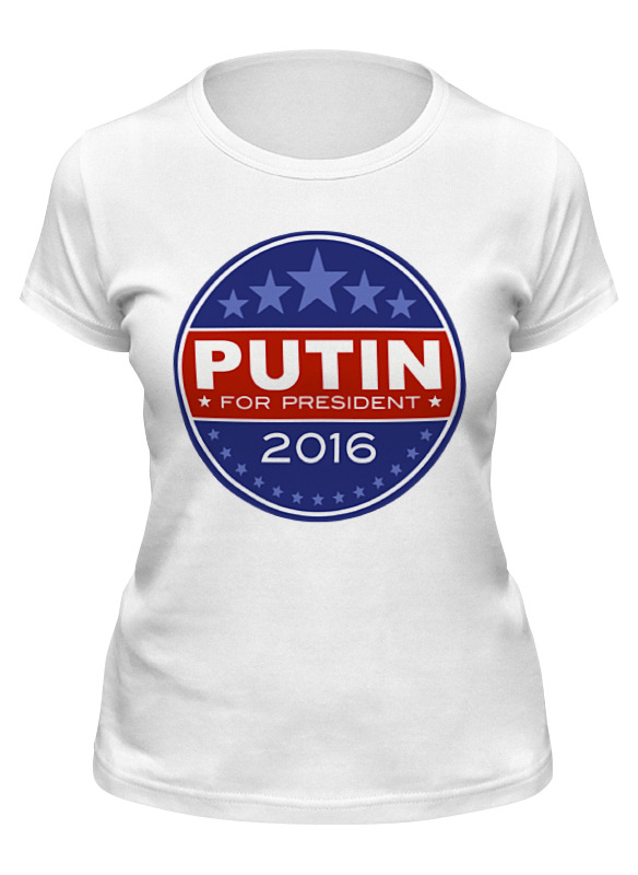 

Футболка женская Printio Путина в президенты америки (2016) белая M, Белый, Путина в президенты америки (2016)