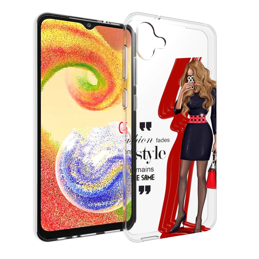 

Чехол MyPads Модная-девушка женский для Samsung Galaxy A04, Прозрачный, Tocco