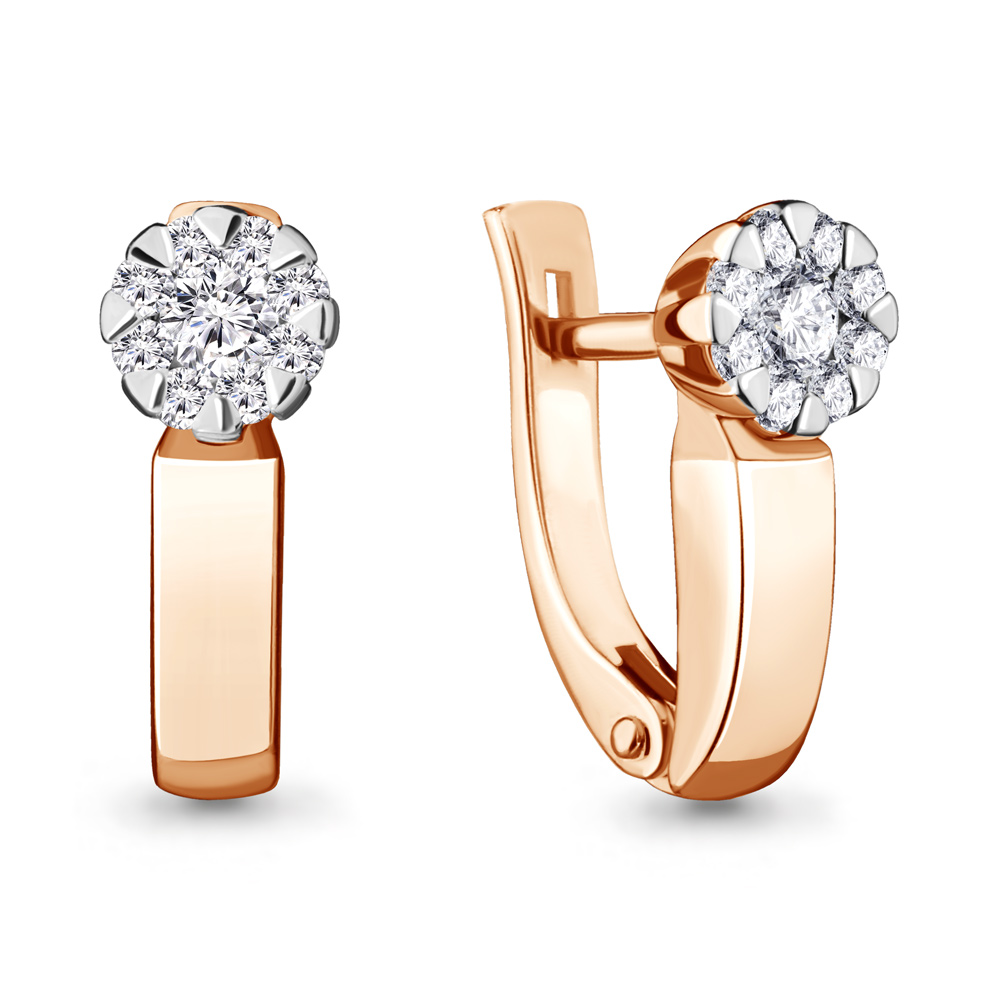 

Серьги из красного золота с бриллиантом Aquamarine Aquamarine 940698к_585_кз, 940698к_585_кз