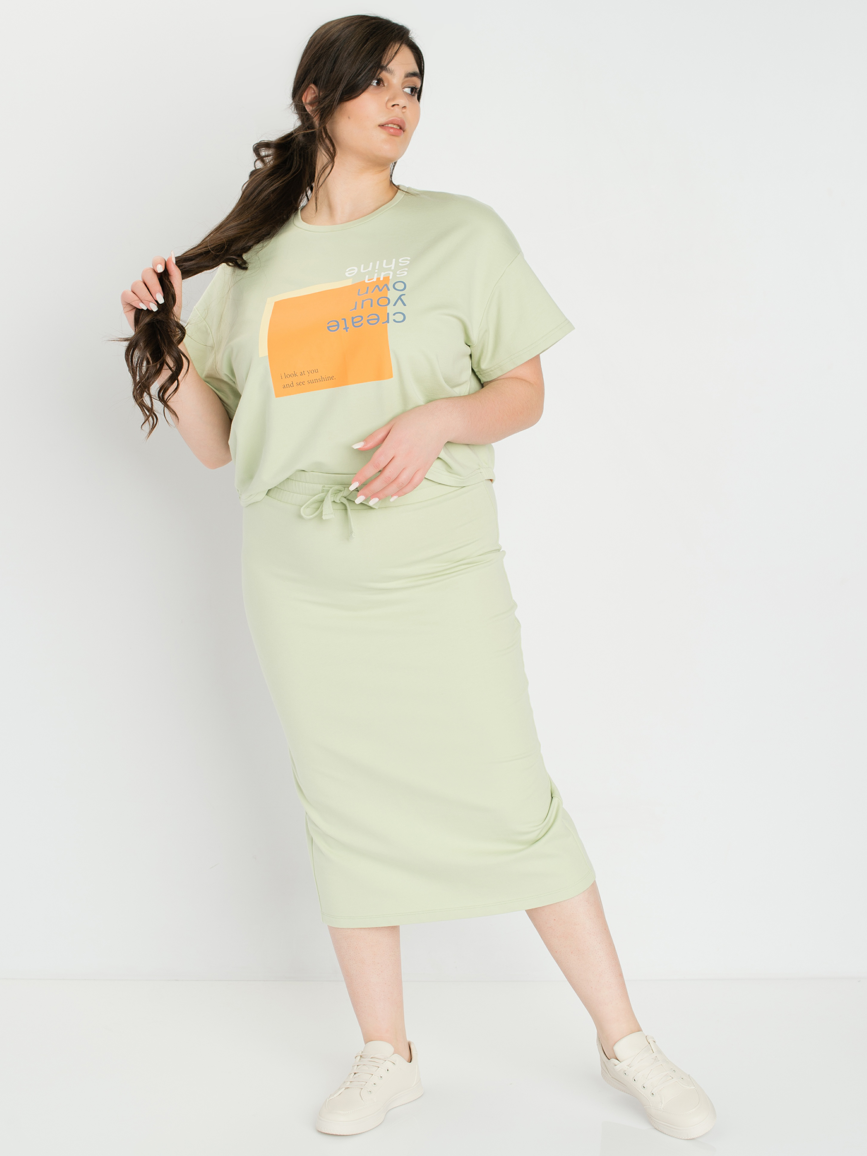 

Юбка женская SAMOON by GERRY WEBER 811004-26214-5430 зеленая 50, 811004-26214-5430