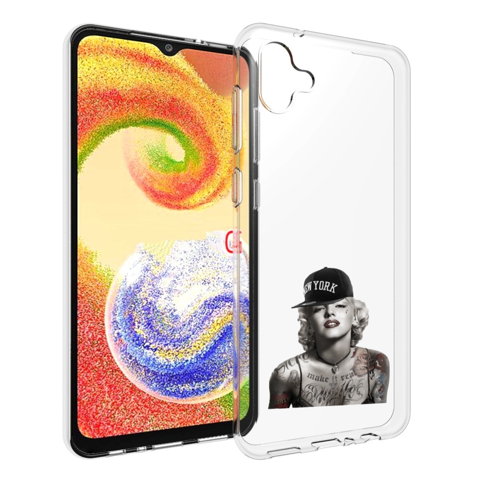 

Чехол MyPads Мерлин Монро с тату женский для Samsung Galaxy A04, Прозрачный, Tocco