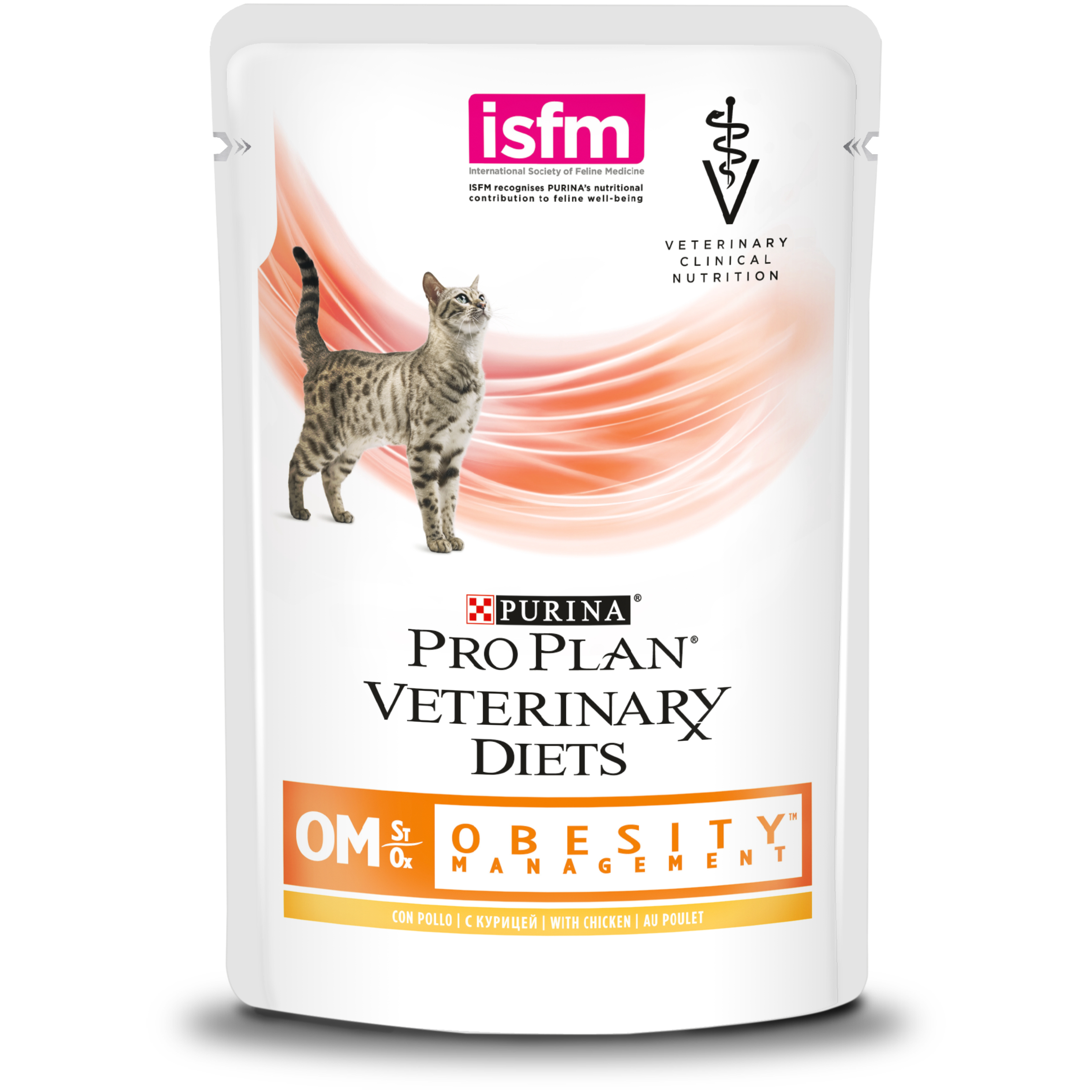Влажный корм для кошек Pro Plan Veterinary Diets OM ST/OX Obesity Management, курица, 85г