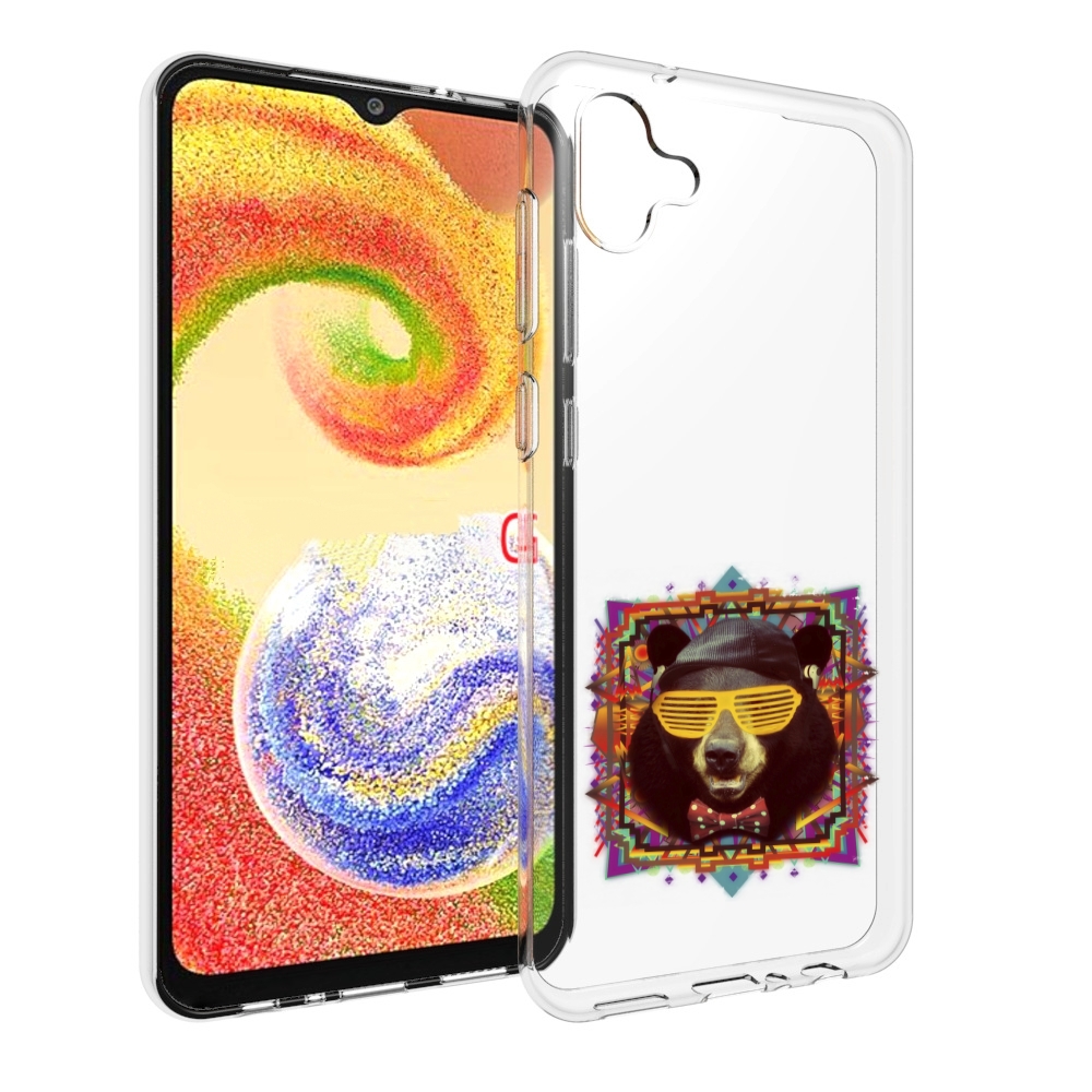 

Чехол MyPads Медведь в очках для Samsung Galaxy A04, Прозрачный, Tocco
