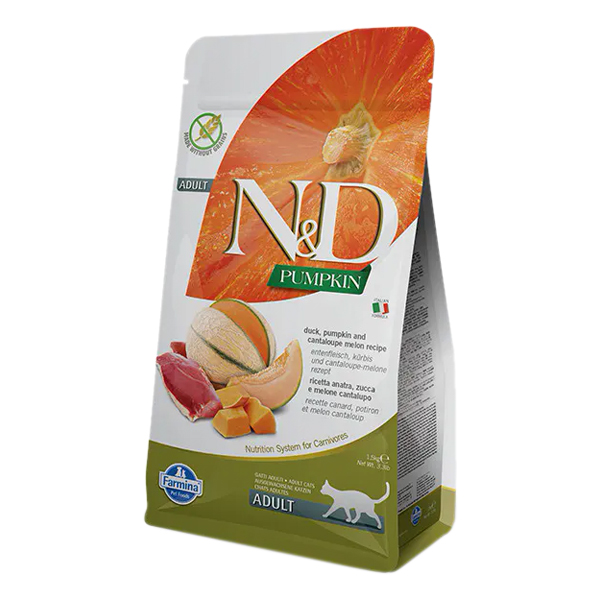 

FARMINA FARMINA CAT N&D GRAIN FREE PUMPKIN DUCK беззерновой для взрослых кошек с уткой, ты