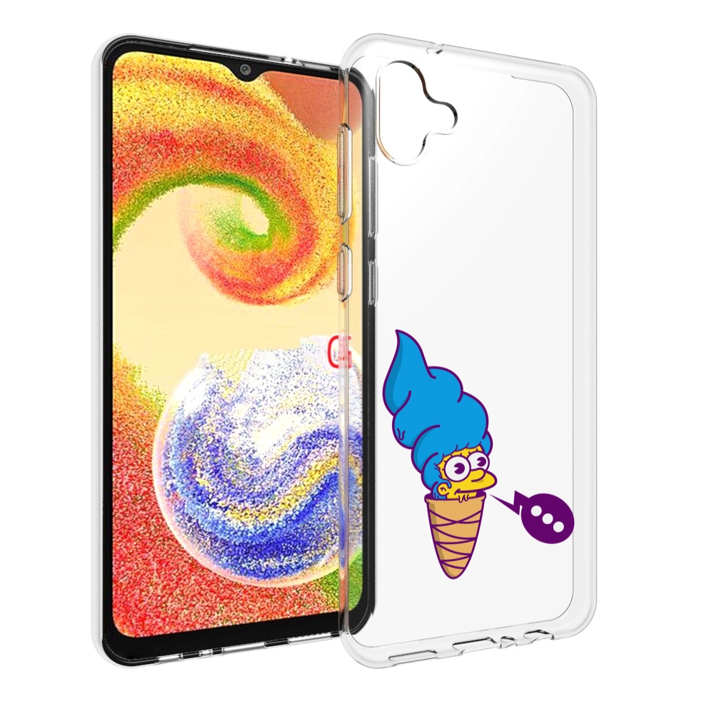 

Чехол MyPads Мардж-рожок для Samsung Galaxy A04, Прозрачный, Tocco