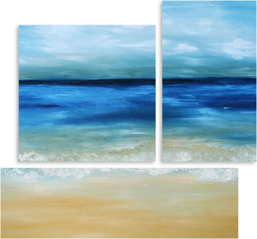 

Картина модульная на холсте Модулка Лазурь 120x112 см, 3976